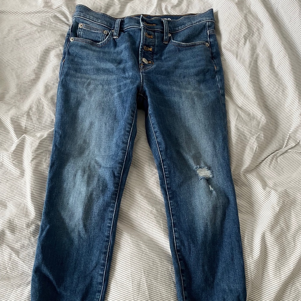 J. Crew Petite Jeans- Button Down